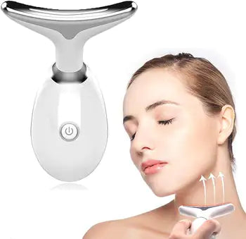 Beauty Facial Massager, 7 Color Wavy Acne Beauty Microcurrent Facial Device Skin Firming for Face Neck Beauty Device,